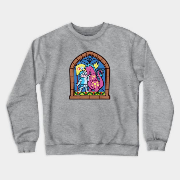 Dragon & Knight Crewneck Sweatshirt by DustinCropsBoy